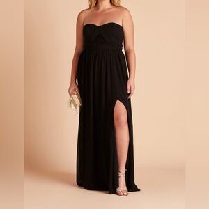 Birdie Gray Grace Convertible Multiway Bridesmaid Formal Maxi Dress Black XL
